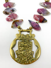 Horsebrass Necklace-Pink Agate