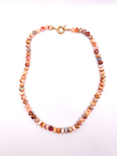 Orange Opal knotted necklace
