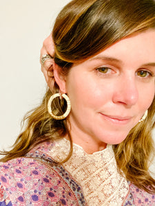Penny Clay Earrings | Light Tan