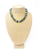 Recycled Glass Necklace | Blue Mix