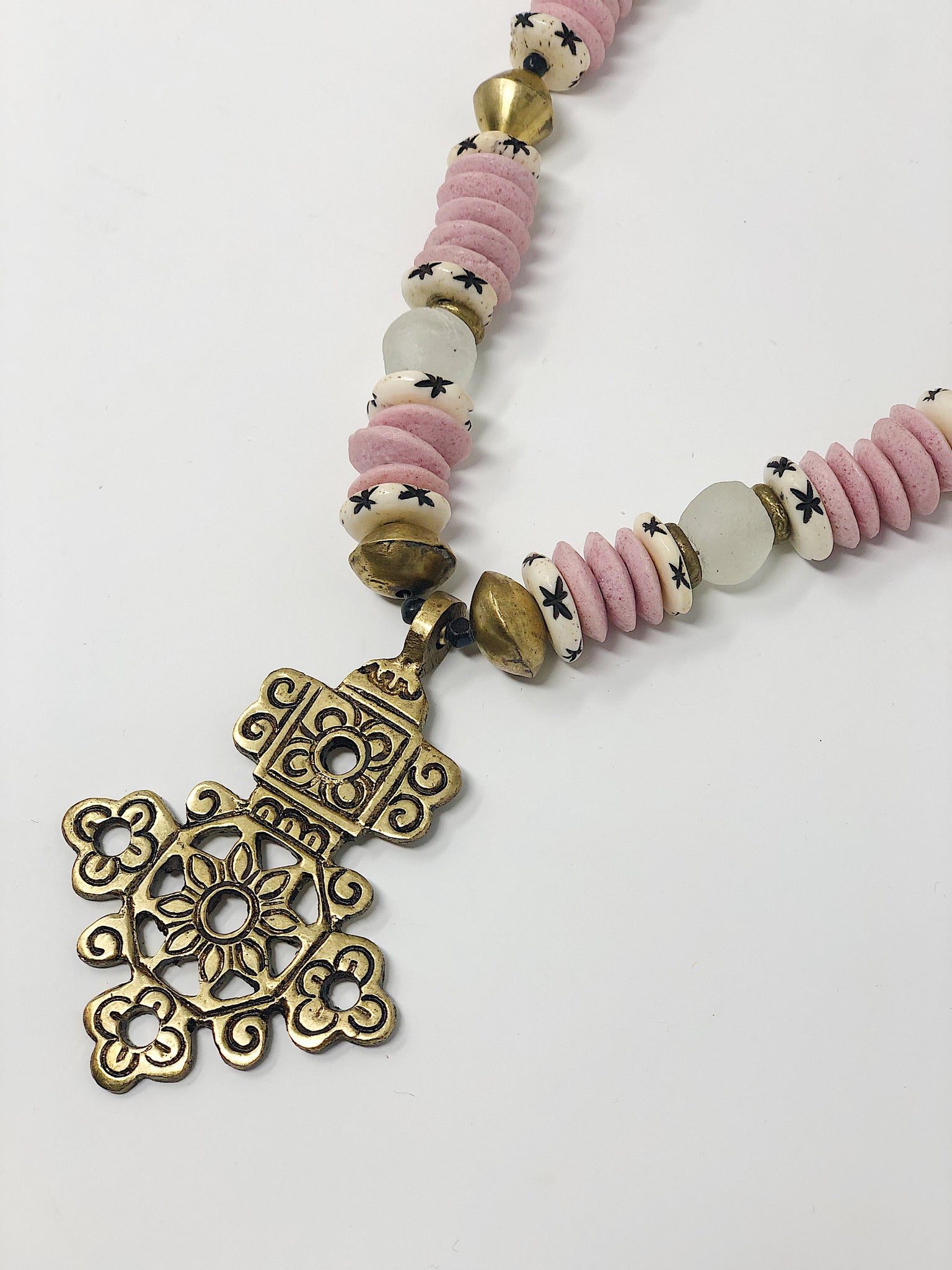 Pink colour Semi Precious Onyx 5 Line Multilayer Beaded Necklace Set Ethnic  - Zakarto