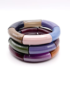 Acrylic Stretch Bracelets | Dark Multi S/3