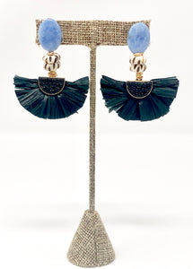 Nanette Flower Earrings- Black
