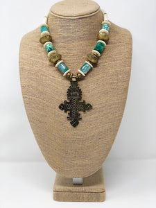 Green Agate Beaded Necklace