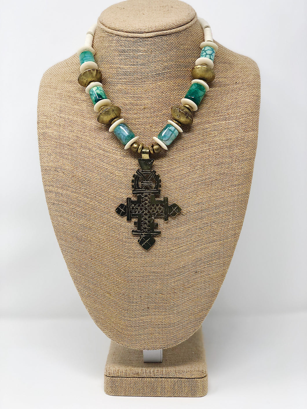 Green Agate Beaded Necklace