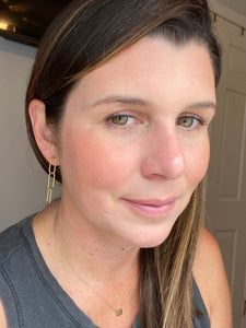 Paper Clip Chain Earrings | Gold