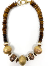 Brown Bone Beaded Necklace