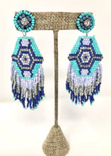 Audra Beaded Earrings- Aqua