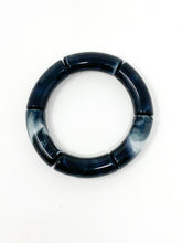 Acrylic Stretch Bracelets | Black Swirl