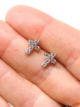 Cross Pavé Studs