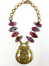 Horsebrass Necklace-Pink Agate
