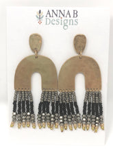 Edie Beaded Earrings-Black