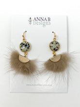 Marley Marabou Earrings | Tan