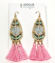 Beaded Isabel Earrings- Pink