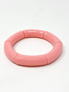 Acrylic Stretch Bracelets | Pink