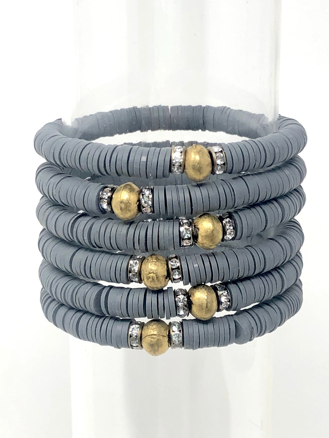 Gray Clay bracelets