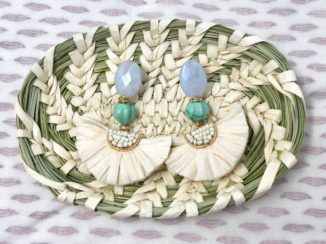 Nanette Flower Earrings- Cream