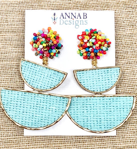 Mia Earrings-Aqua