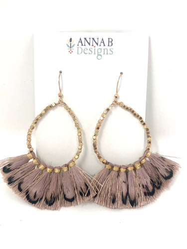 Simmons Feather Earrings | Blush