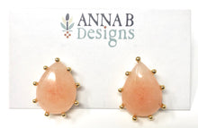 Clara Stud Earrings-Peach