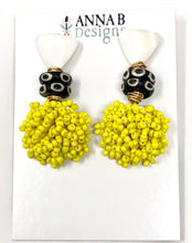 Poppy Beaded Earrings | Yellow