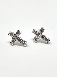 Cross Pavé Studs