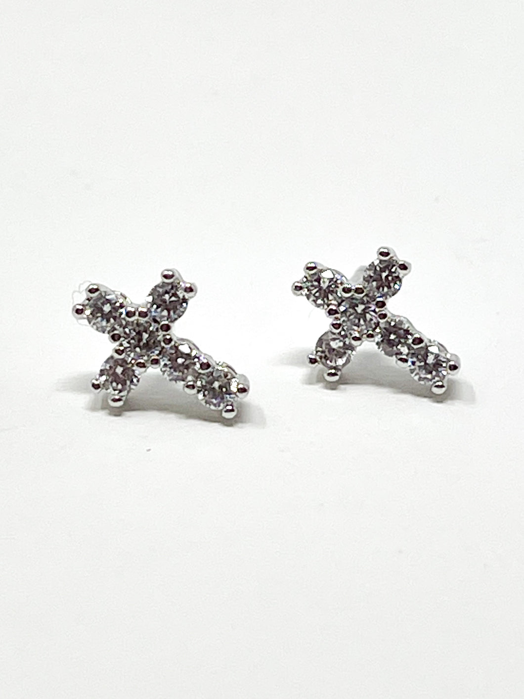 Cross Pavé Studs