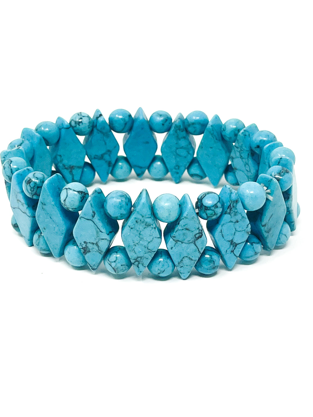 Blue Howlite Stretch Bracelet