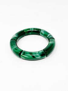 Acrylic Stretch Bracelets | Malachite