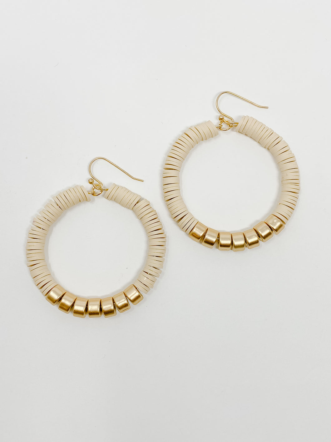 Penny Clay Earrings | Light Tan