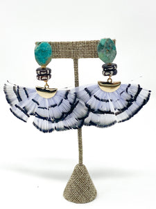 Jeanie Feather Earrings | Lavender