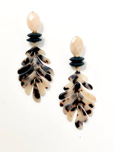 Tamara Acrylic Earrings | Tortoise
