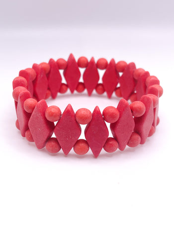 Red Turquoise Stretch bracelet