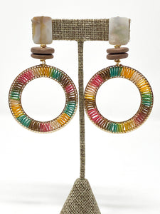 Kiera Thread Earrings | Multi