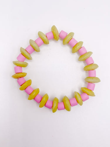 DeeDee Stretch bracelet | Citron + Orchid