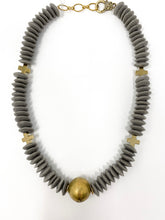 Taber African Glass Necklace | Gray