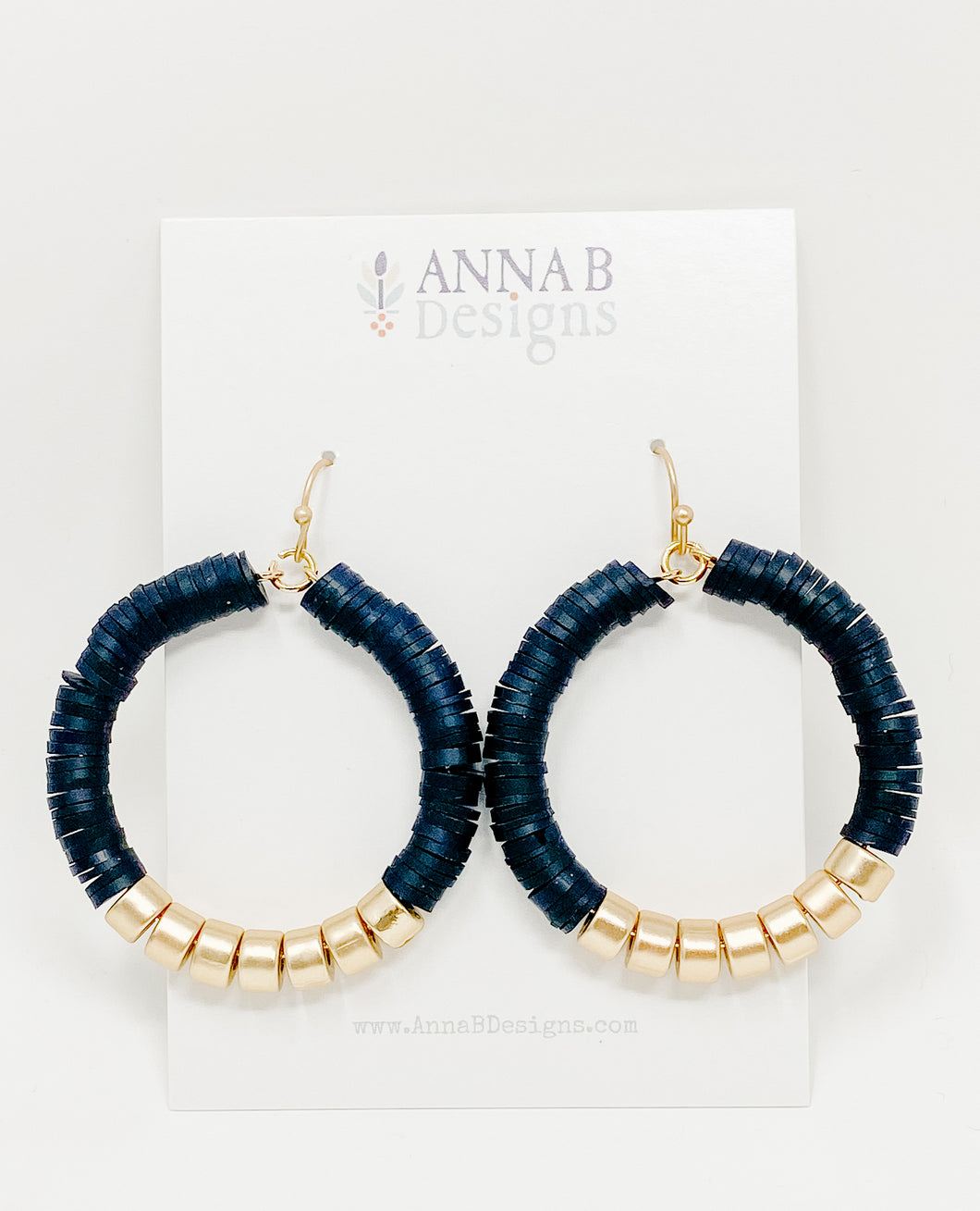 Penny Clay Earrings | Black