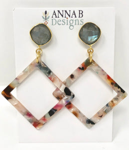 Lucille Resin Earrings-Multi