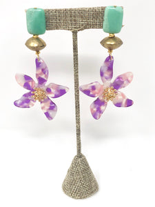Pua Floral Earrings | Orchid