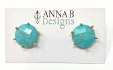 Clara Stud Earrings-Turquoise