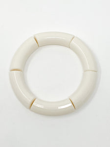 Acrylic Stretch Bracelets | Cream