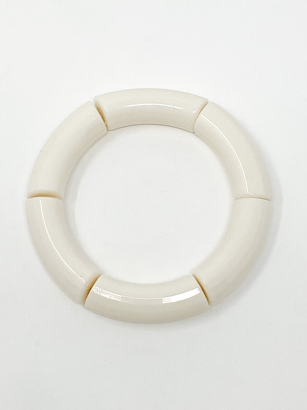 Acrylic Stretch Bracelets | Cream