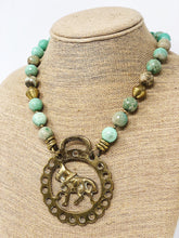 Peruvian Opal Horsebrass Necklace