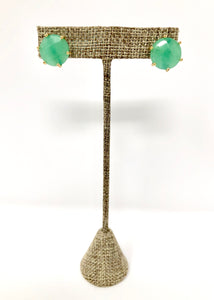 Clara Stud Earrings-Green