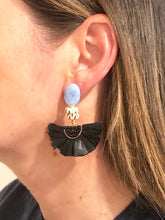 Nanette Flower Earrings- Black
