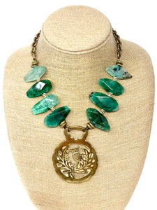 Horsebrass Necklace-Green