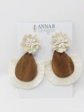 Kyle Floral Earrings-Cream
