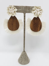 Kyle Floral Earrings-Cream