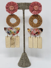 Raffia Serena Earrings- Blush + Multi