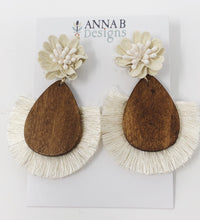 Kyle Floral Earrings-Cream
